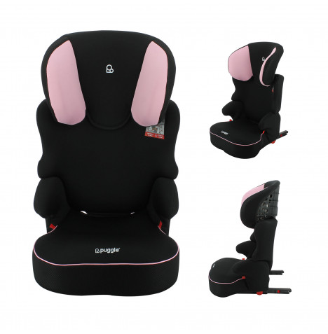 Puggle Elson Safety Plus ISOFIX Group 2/3 Car Seat - Blush Pink (4-12 Years)