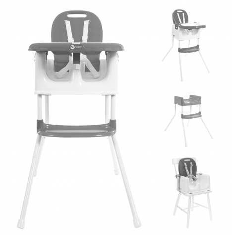My Child Graze 3in1 Highchair, Low Chair and Booster Seat - Grey