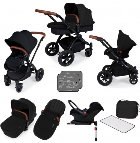 Ickle bubba Stomp V3 Black All In One Travel System & Isofix Base - Black...