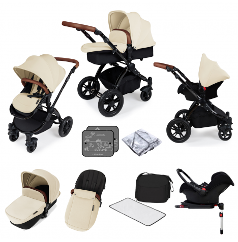 Ickle bubba Stomp V3 Black All In One (Galaxy) 11pc Travel System & Isofix Base - Sand...