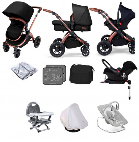 Ickle Bubba Special Edition Stomp V4 11 Piece (Galaxy) Everything You Need Travel System Bundle (With Base) - Midnight