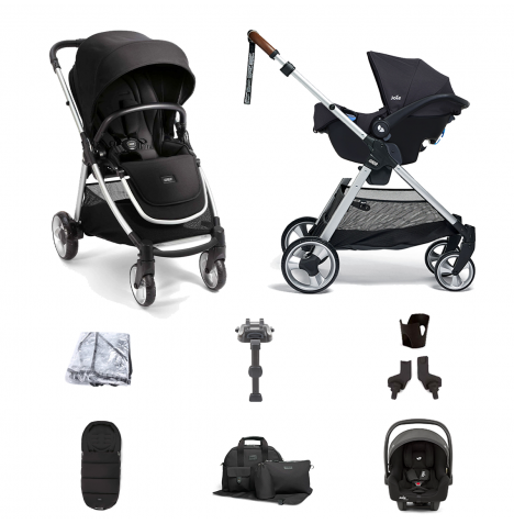 Mamas & Papas Flip XT2 8pc Essentials (i-Snug 2 Car Seat) Travel System with & ISOFIX Base  - Black