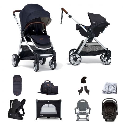 Mamas & Papas Flip XT2 10pc Essentials (Gemm Car Seat) Everything You Need Travel System Bundle  - Navy