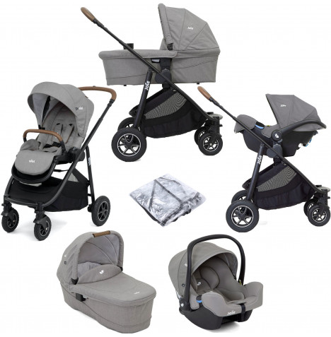 Joie Versatrax (i-Snug 2) Travel System with Carrycot - Grey Flannel