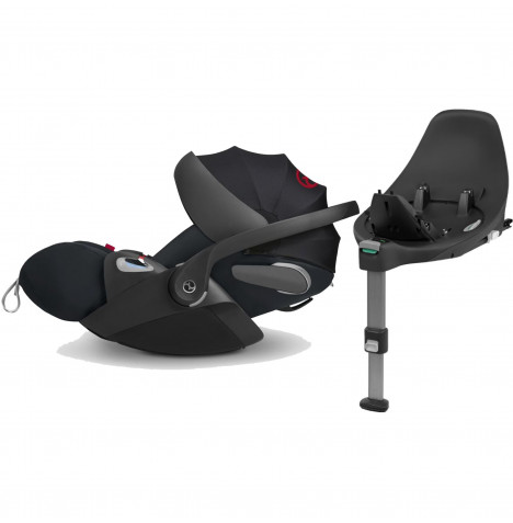 Cybex Cloud Z i-Size Lie-Flat Infant Car Seat with ISOFIX Base - Scuderia Ferrari Fashion Edition Black