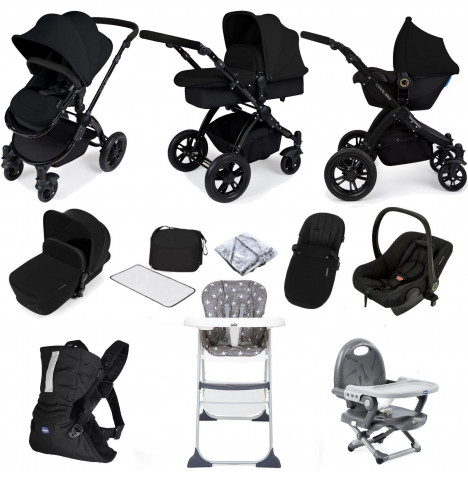 ickle bubba Stomp V2 (Black Frame) All In One (Astral) Everything You Need Travel System Bundle - Black...