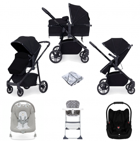 Ickle Bubba Moon (Astral) 6 Piece Travel System Bundle - Black