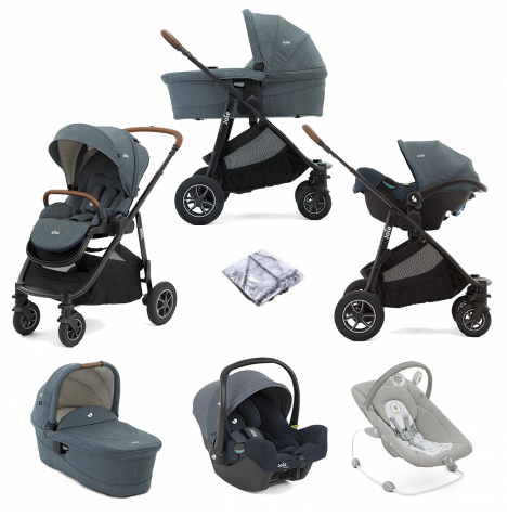 Joie Versatrax (i-Snug 2) Travel System with Carrycot & Bouncer - Lagoon