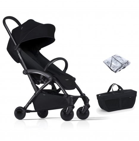 Bumprider Connect2 Stroller with Side Pack & Cover - Black