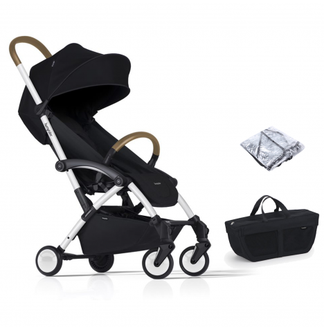Bumprider Connect2 Stroller with Side Pack & Cover - White & Black