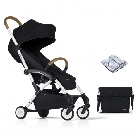 Bumprider Connect2 Stroller with Side Bag - White & Black