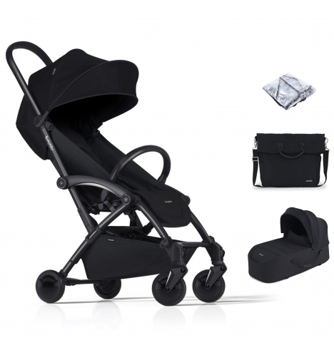 Bumprider Connect2 Stroller with Carrycot & Side Bag - Black