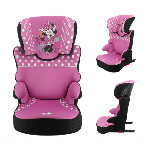 Disney Minnie Mouse Elson Safety Plus ISOFIX Group 2/3 Car Seat - Pink (4-12 Years)