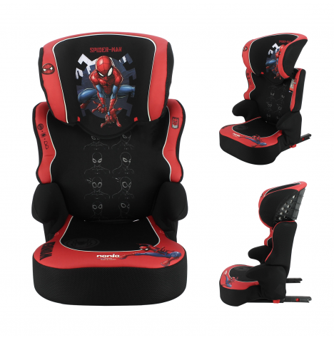 Marvel Spider-Man Elson Safety Plus Group 2/3 ISOFIX Car Seat - Black/Red (4-12 Years)