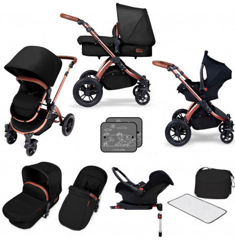 Ickle bubba Special Edition Stomp V4 All In One Travel System & Isofix Base - Midnight Bronze...