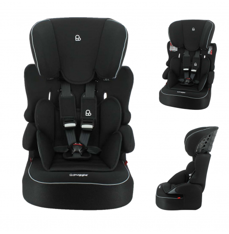 Puggle Linton Comfort Plus Group 123 Car Seat - Storm Black...
