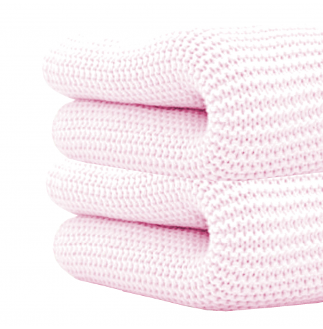 4Baby Pram/Moses Basket Cellular Blanket (2 Pack) - Pink