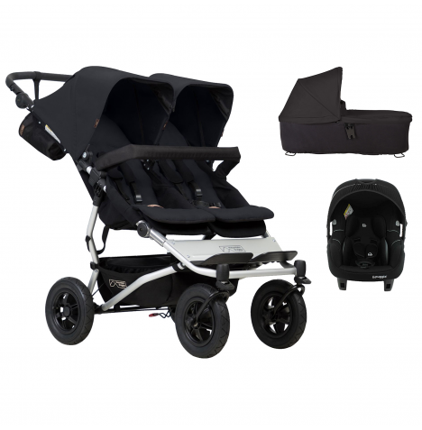 Mountain Buggy Duet V3 (Alston) Travel System With Carrycot - Black