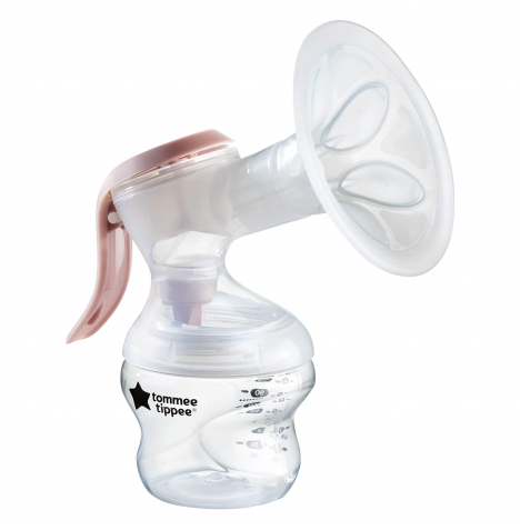 Tomme Tippee Made for Me Single Portable Manual Breast Pump with 150ml Bottle  - Natural