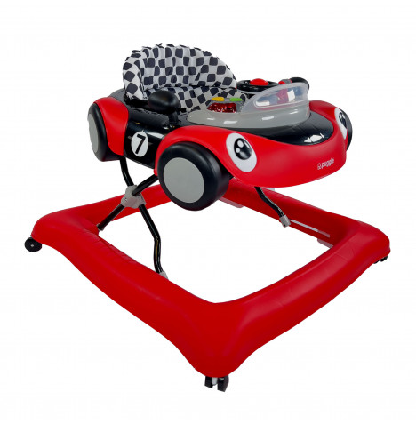 Puggle Ready Steady Go Car Baby Walker - Racing Red