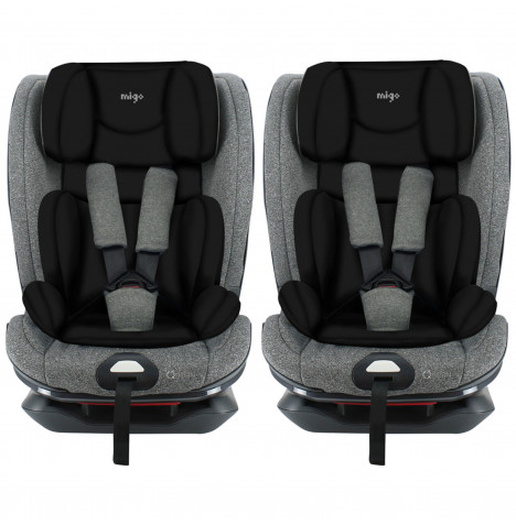 Migo Denver Luxury ISOFIX Group 1,2,3 Car Seat (2 Pack) - Grey