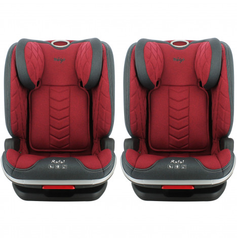 Migo Rafal Luxury i-Size 100-150cm Isofix Group 2,3 Car Seat  (2 Pack)  - Red