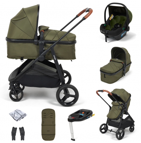 Puggle Monaco XT 2in1 i-Size Travel System with ISOFIX Base - Forest Green