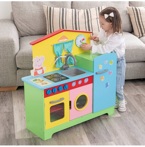 Peppa Pig Wooden Family Kitchen - Yellow (2-6 Years) 