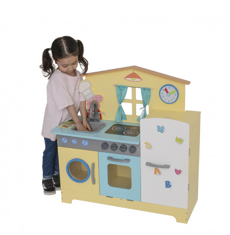 Peppa Pig Wooden Family Kitchen - Yellow (2 - 6 Years) 