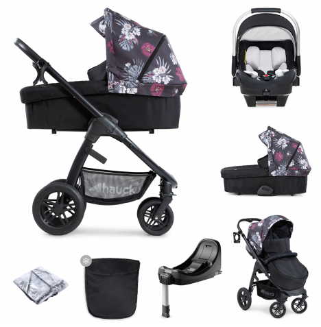 Hauck Saturn R (iPro) i-Size Travel System With ISOFIX Base - Wild Bloom