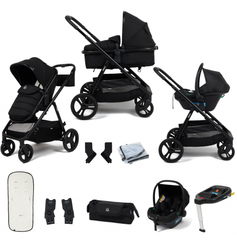 Puggle Memphis 2-in-1 i-Size Travel System with ISOFIX Base - Midnight Black