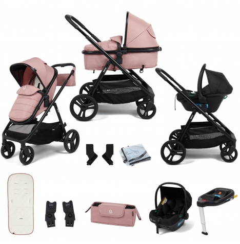Puggle Memphis 2-in-1 i-Size Travel System with ISOFIX Base - Vintage Pink