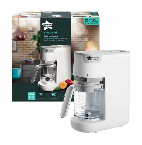 Tommee Tippee Quick Cook Steam Blender & Baby Food Maker - White