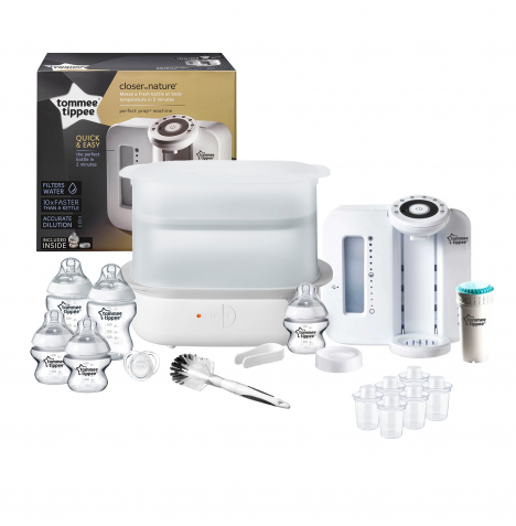 Tommee Tippee 14pc Perfect Prep Machine Ultimate Bottle Feeding Bundle - White