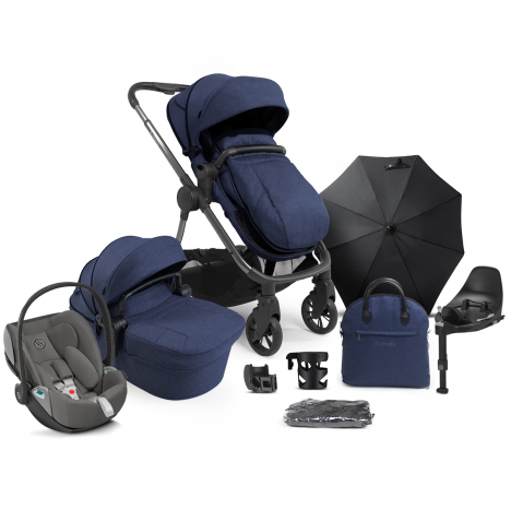 iCandy Lime Lifestyle (Cloud Z2) Travel System Summer Bundle with ISOFIX Base - Navy