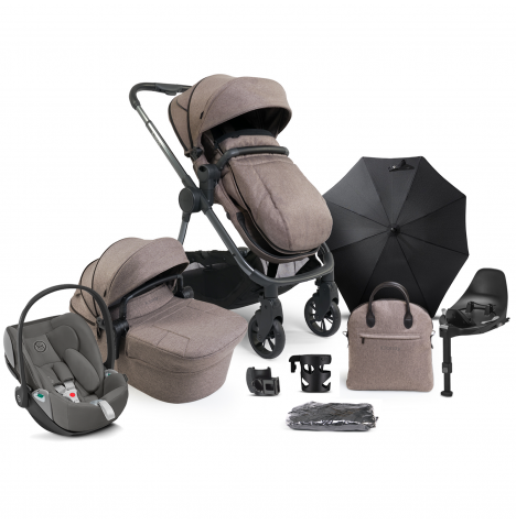 iCandy Lime Lifestyle (Cloud Z2) Travel System Summer Bundle with ISOFIX Base - Taupe