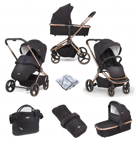 Mee-go Pure Pushchair with Carrycot & Accessories - Dusty Rose