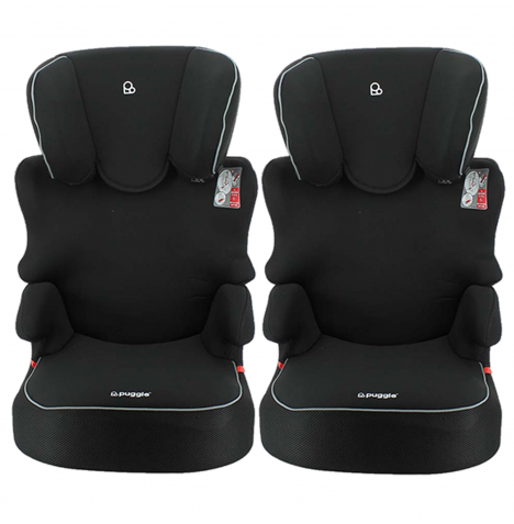Puggle Ruxton Comfort Plus Luxe Group 2/3 Car Seat (2 Pack) - Storm Black (4-12 Years)