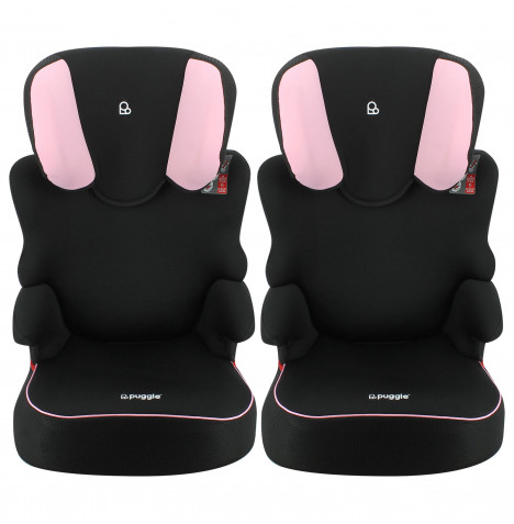 Puggle Ruxton Comfort Plus Luxe Group 2/3 Car Seat (2 Pack) - Blush Pink (4-12 Years)