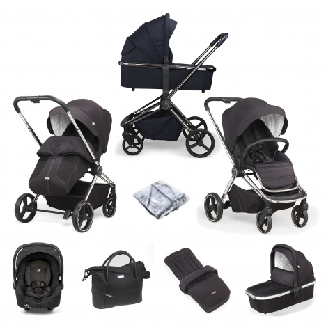 Mee-go Pure (Gemm) Travel System with Accessories - Black