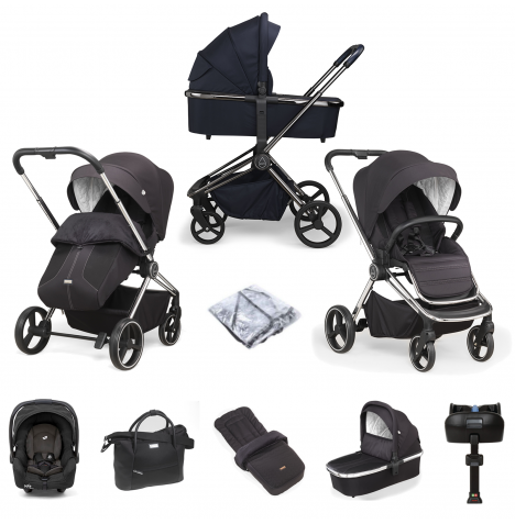 Mee-go Pure (Gemm) ISOFIX Base Travel System & Accessories - Black
