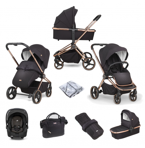 Mee-go Pure (Gemm) Travel System with Accessories - Dusty Rose