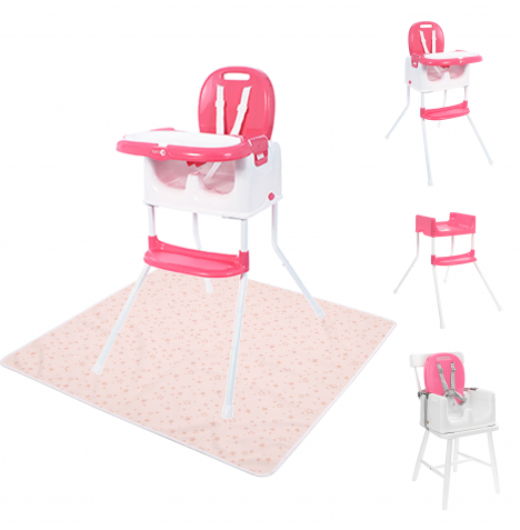 My Child Graze 3in1 Highchair, Low Chair and Booster Seat - Pink