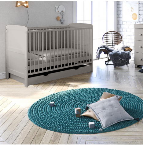 Puggle Henbury Cot Bed With Maxi Air Cool Mattress - Classic Grey
