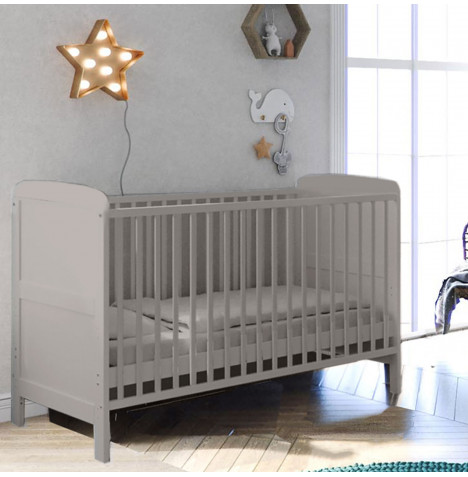 Puggle Henbury Luxe Cot Bed With Mini Uno Maxi Air Cool Mattress - Classic Grey