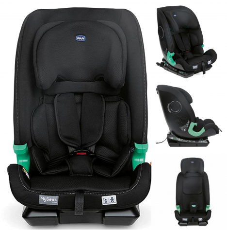 Chicco Myseat i-Size 77-150cm Grp 123 ISOFIX Car Seat - Black