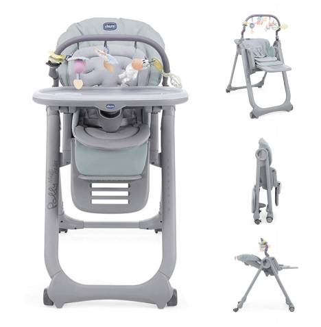 Chicco Polly Magic Relax 3in1 Highchair Low Chair – Grey