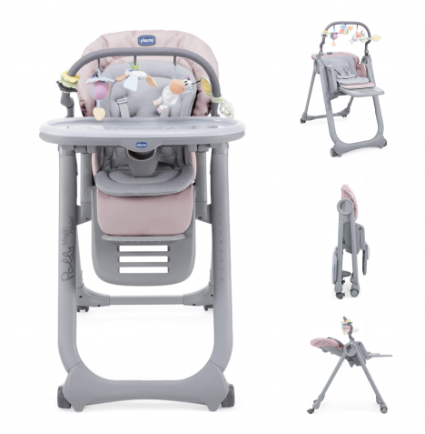 Chicco Polly Magic Relax 3in1 Highchair Low Chair – Paradise Pink