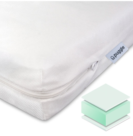 Puggle Eco Fibre Hypo Allergenic Cot Bed Mattress 140x70cm