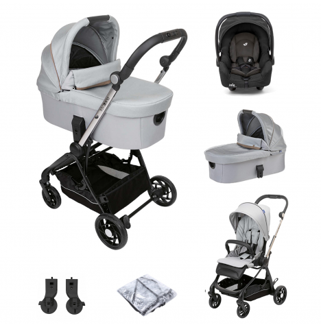 Chicco One4ever Gemm Travel System & Carrycot - Silver Leaf